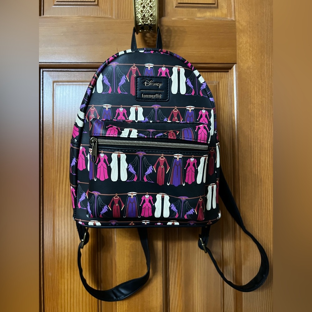 Loungefly Disney Black and Purple Backpack, Evil Queen Closet design